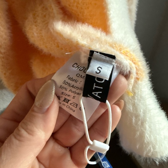 Chaou Yatou Daisy Eyelash Open Cardigan NWT Sz: Small - Picture 8 of 13